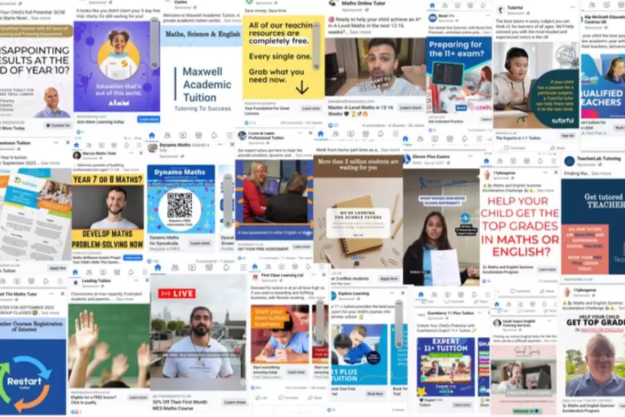A compilation of the very many private tutors advertising their services on facebook. 