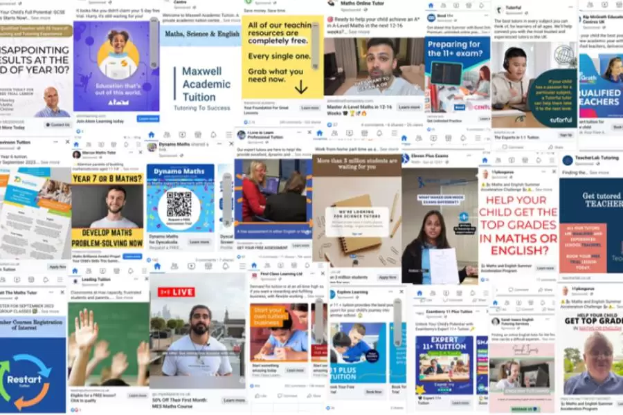 A compilation of the very many private tutors advertising their services on facebook.