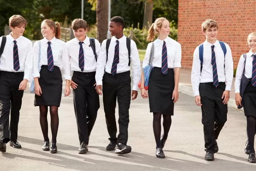 A group of happy school children.